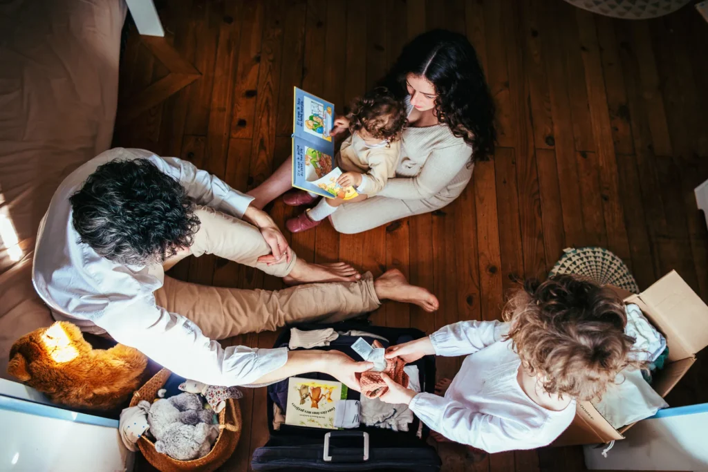 Habillage pour un shooting photo famille