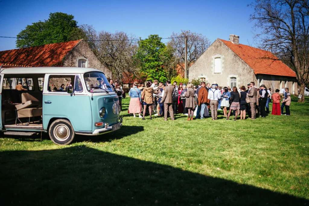 Cocktail de mariage vintage au domaine du Marchais Bouchet